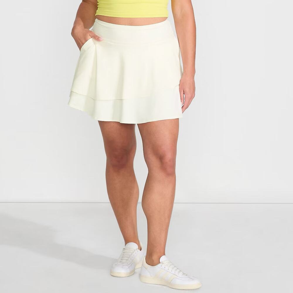 Land's End High Waisted Tulip Hem Swim Skort Size 18 Resort Performance UPF 50+